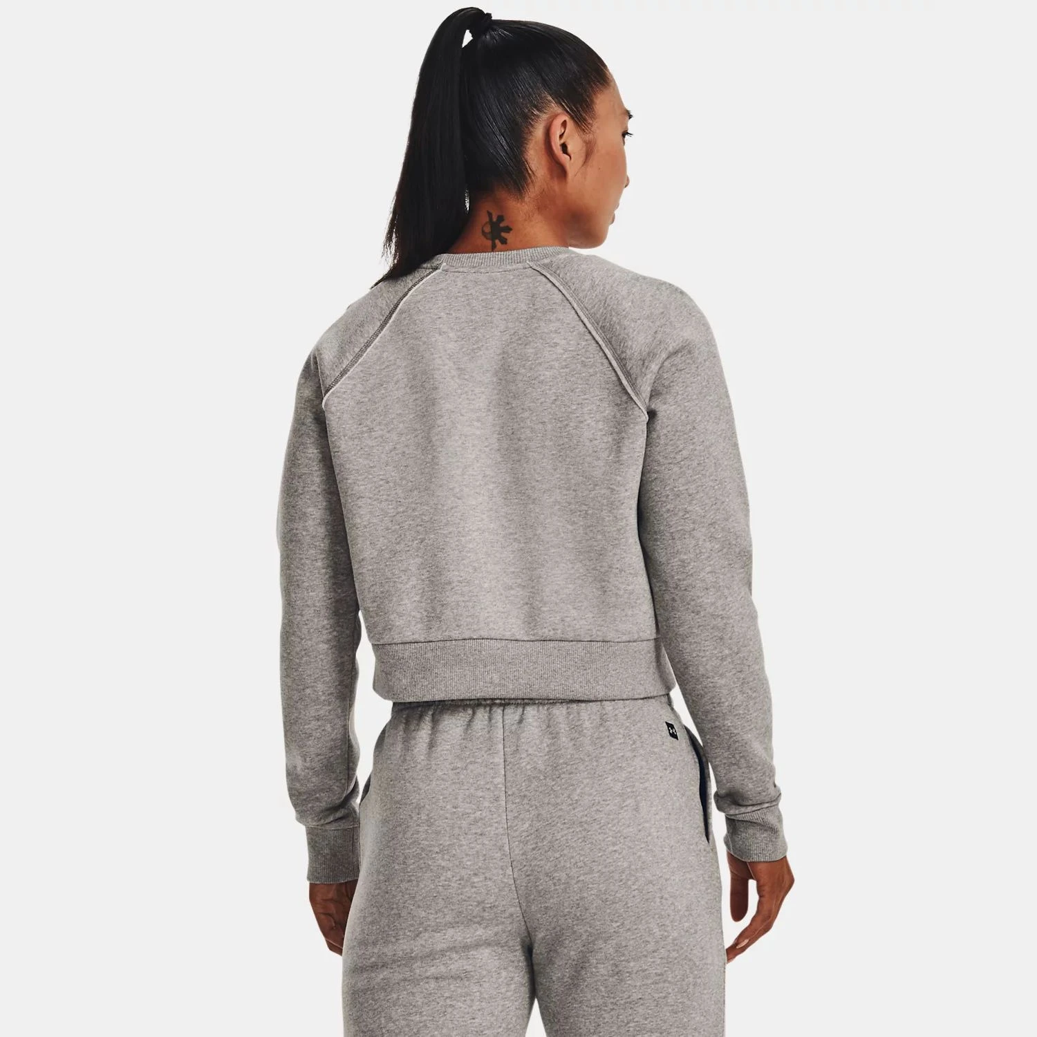Under Armour Project Rock Home Gym Fleece Crew Neck Sweatshirt 2 Under Armour Project Rock Home Gym Fleece Crew Neck Sweatshirt - Image 2