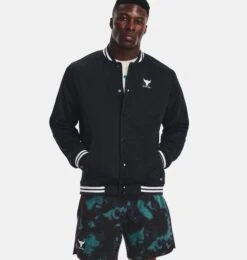 Under Armour Project Rock Mesh Varsity Jacket