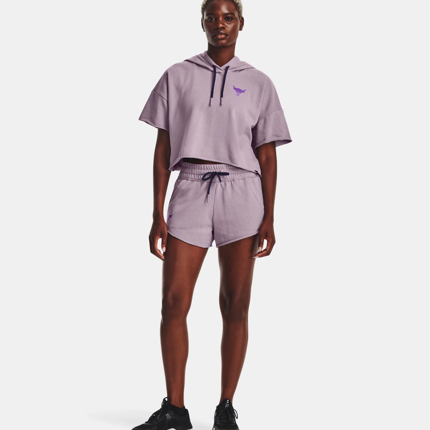 Under Armour Project Rock Rival Terry Disrupt Shorts 3 Under Armour Project Rock Rival Terry Disrupt Shorts - Image 3