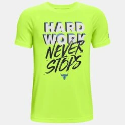 Under Armour Project Rock Tech Hard Work Short Sleeve - For Kids