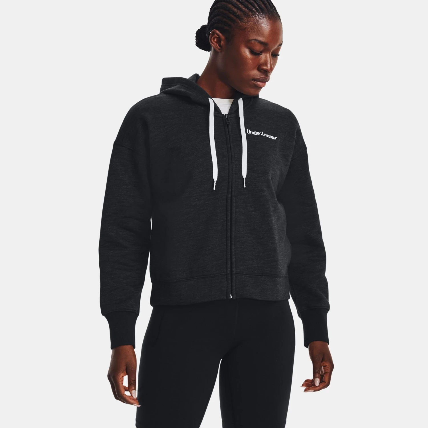 Under Armour UA Essential Fleece Script Full-Zip 1 Under Armour UA Essential Fleece Script Full-Zip