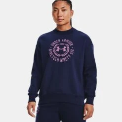 Under Armour UA Rival Fleece Crest Graphic Crew